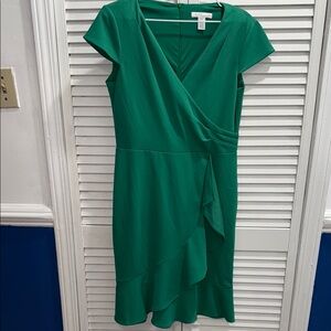 London Times Emerald Green Midi Dress
